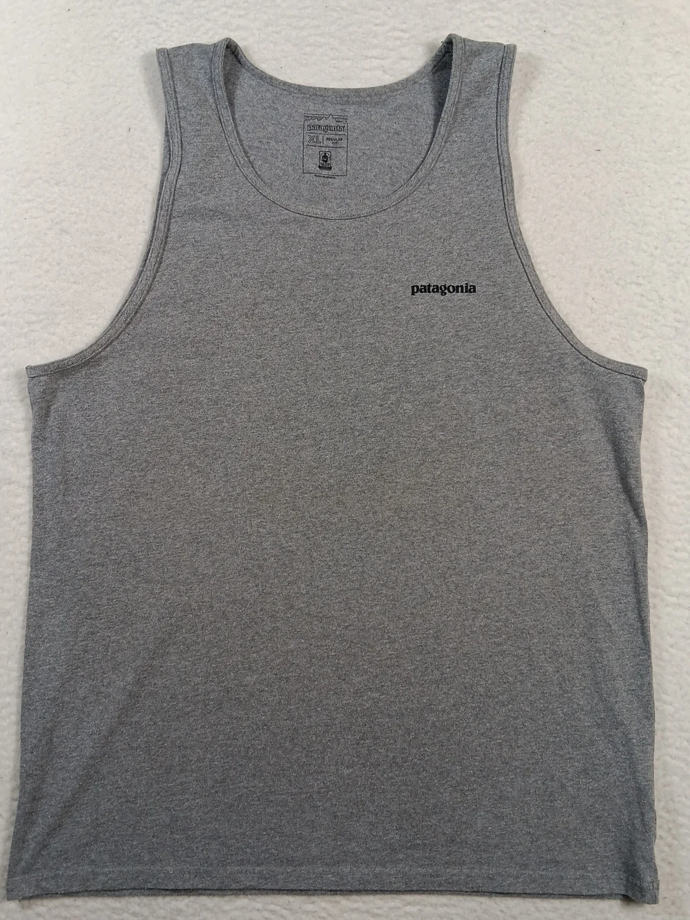 Patagonia Shirt Mens XL Gray P-6 Logo Responsibili-Tee Tank Top Sleeveless - Picture 6 of 12